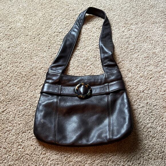 Franchi Brown leather handbag like new - Picture 1 of 8